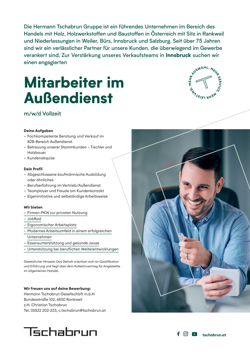 AußendienstmitarbeiterIn