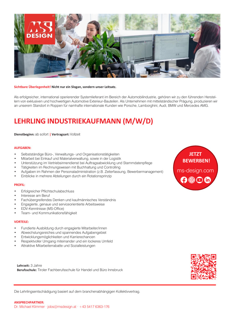 Lehrling Industriekaufmann (m/w/d)