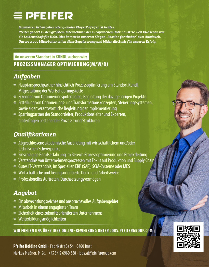 Prozessmanager Optimierung (m/w/d)