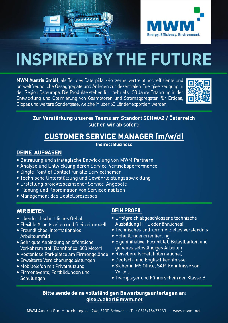 Customer Service Manager (m/w/d) Indirect Business