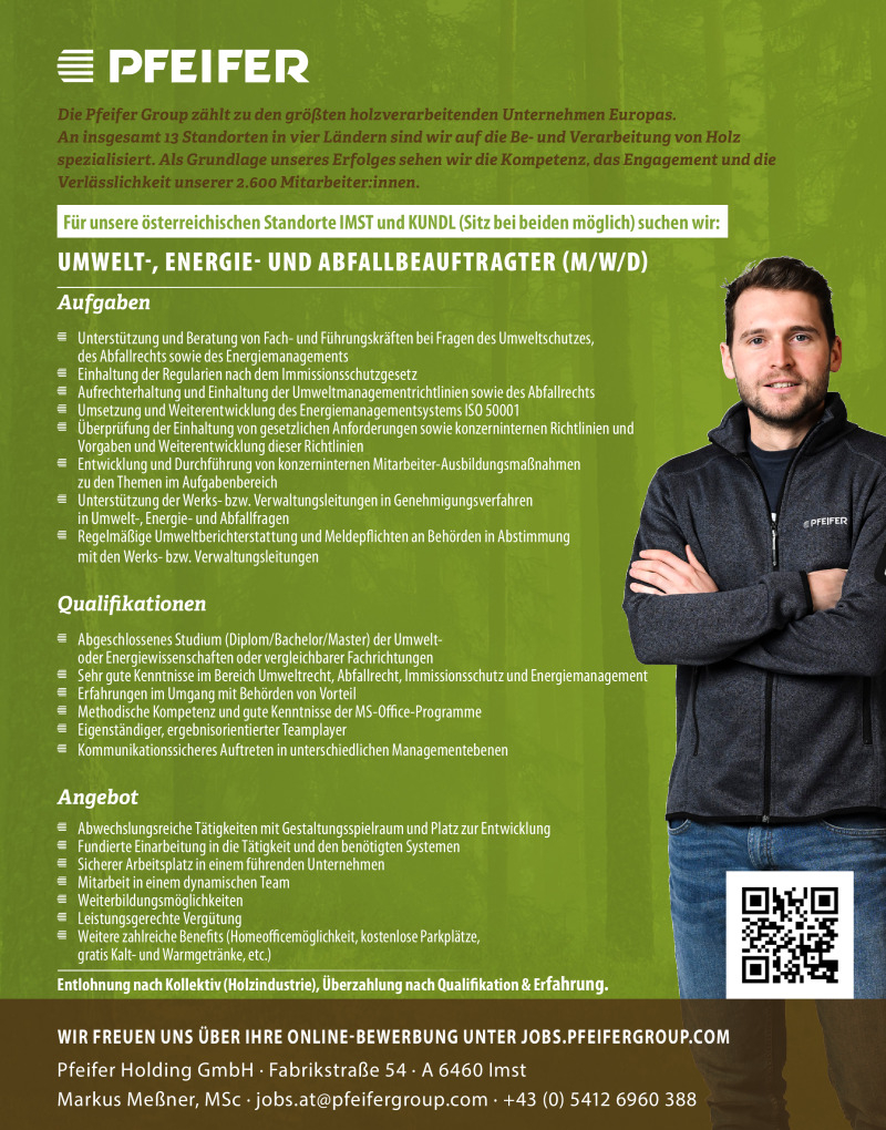 Umwelt-, Energie- und Abfallbeauftragter (m/w/d)