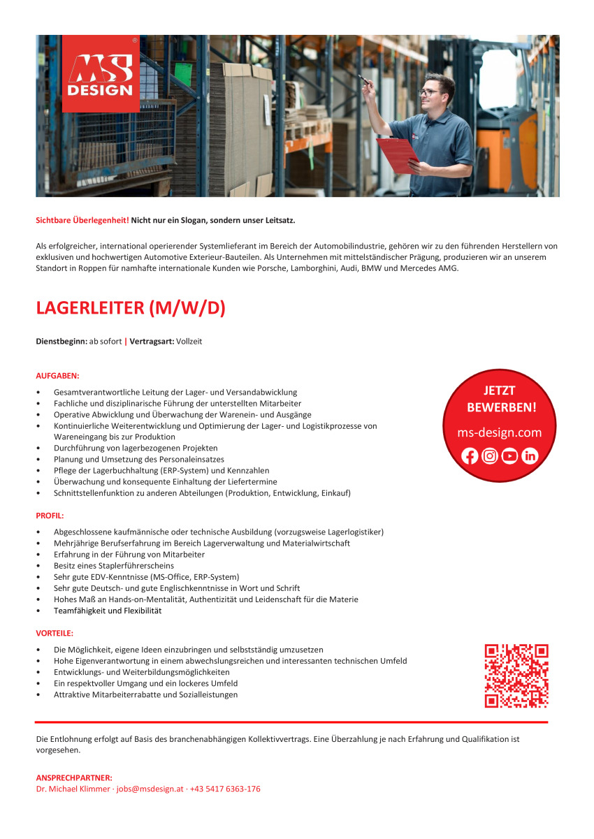 Lagerleiter (m/w/d)