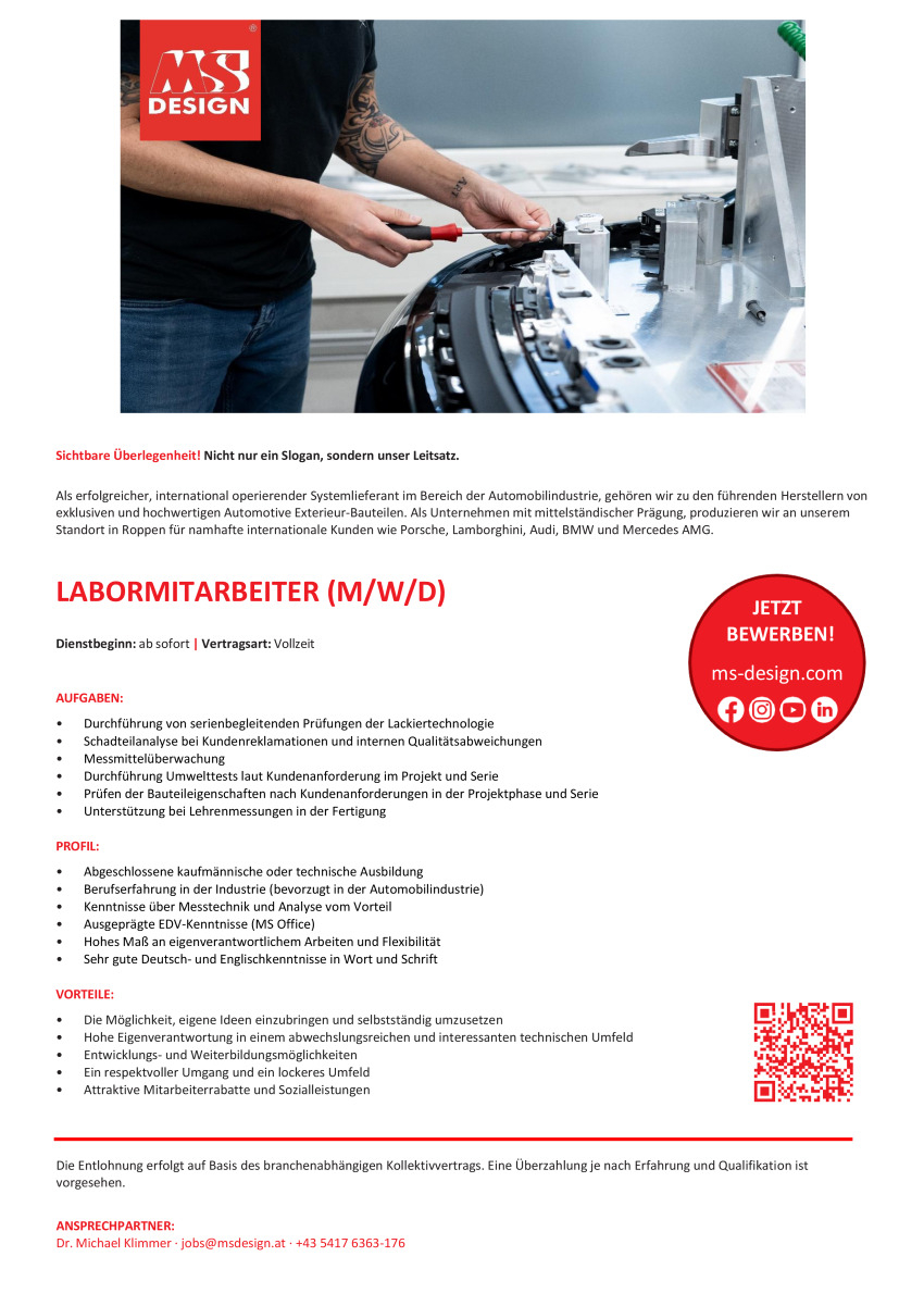 Labormitarbeiter (m/w/d)