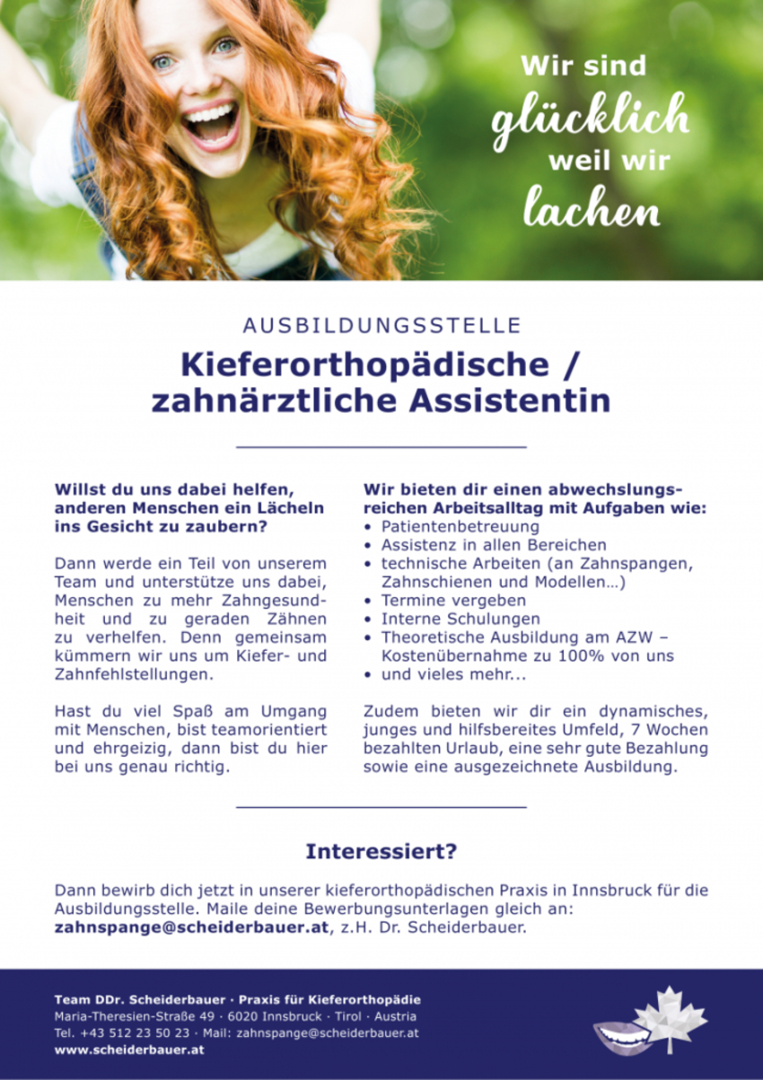 Ausbildungsstelle zur Zahnarztassistentin