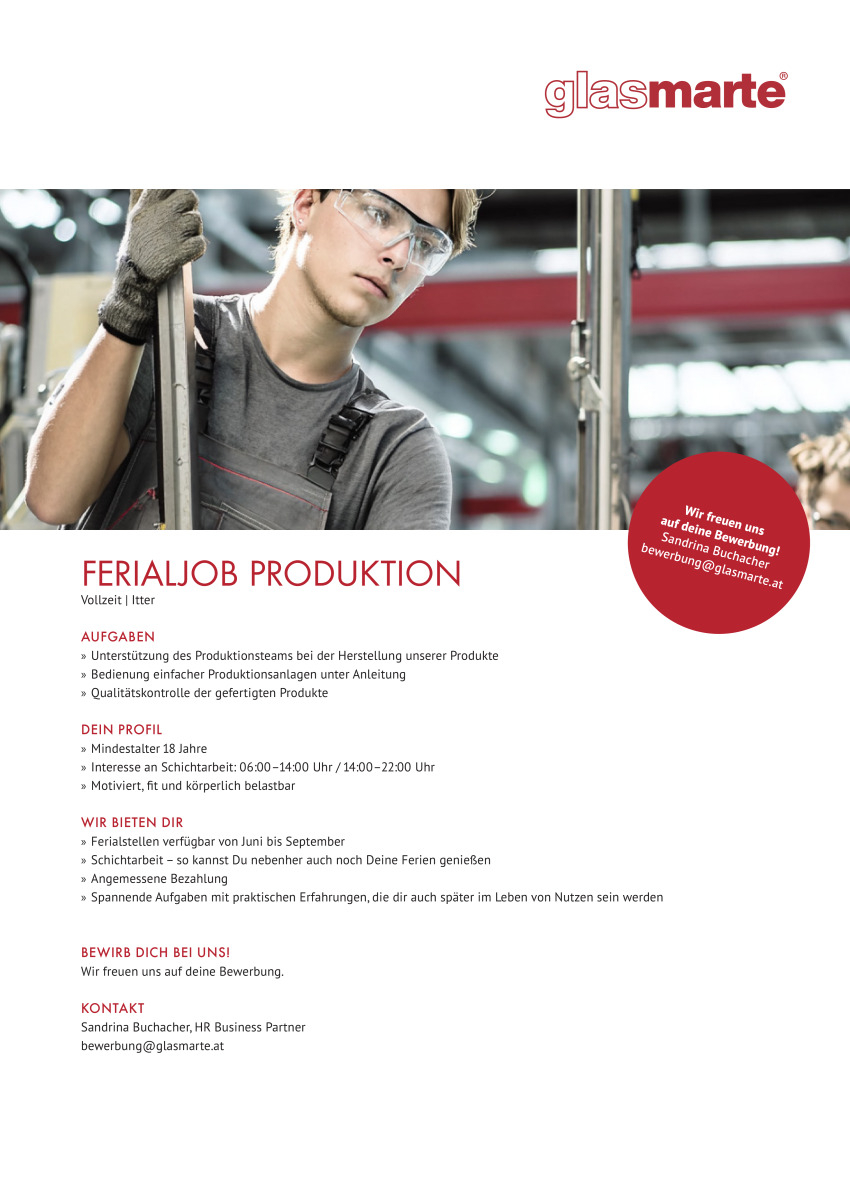 Ferialjob Produktion (m/w/d)