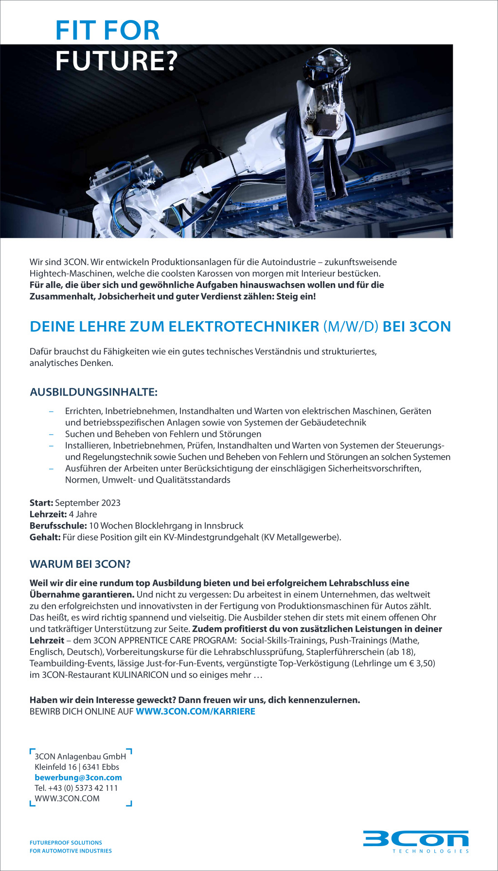 Lehrlinge Elektrotechnik (M/W/D)