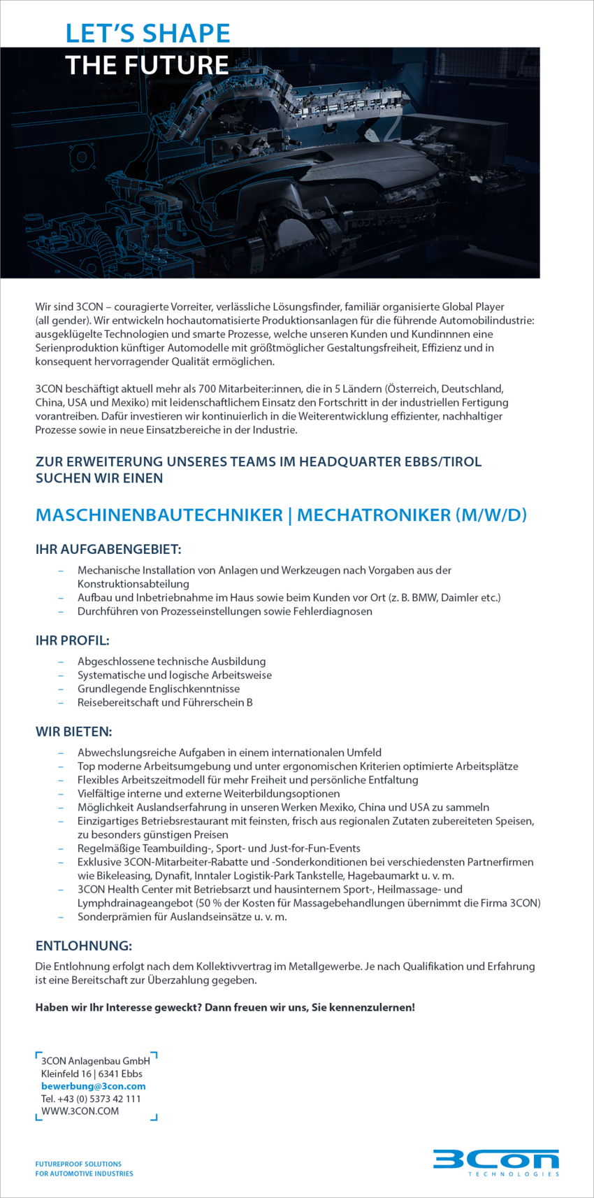 Maschinenbautechniker / Mechatroniker (m/w/d)