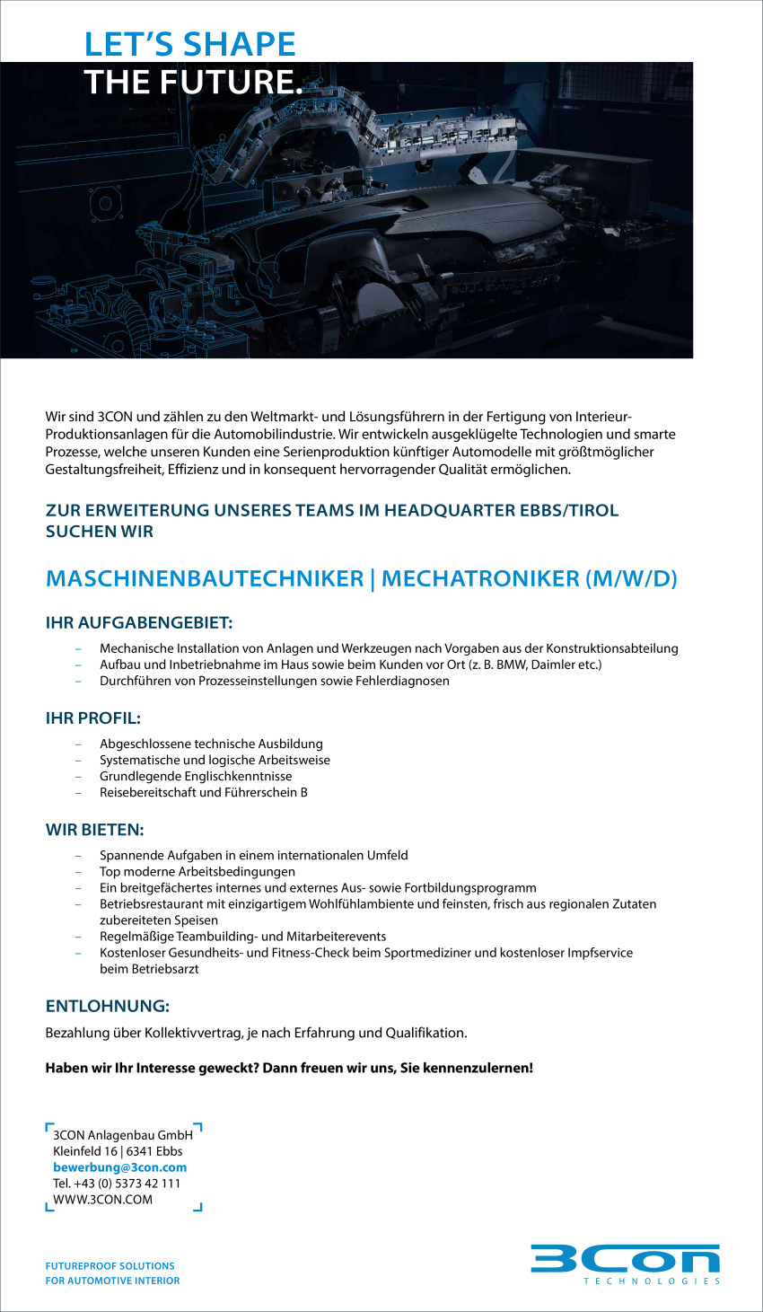 Maschinenbautechniker / Mechatroniker (m/w/d)