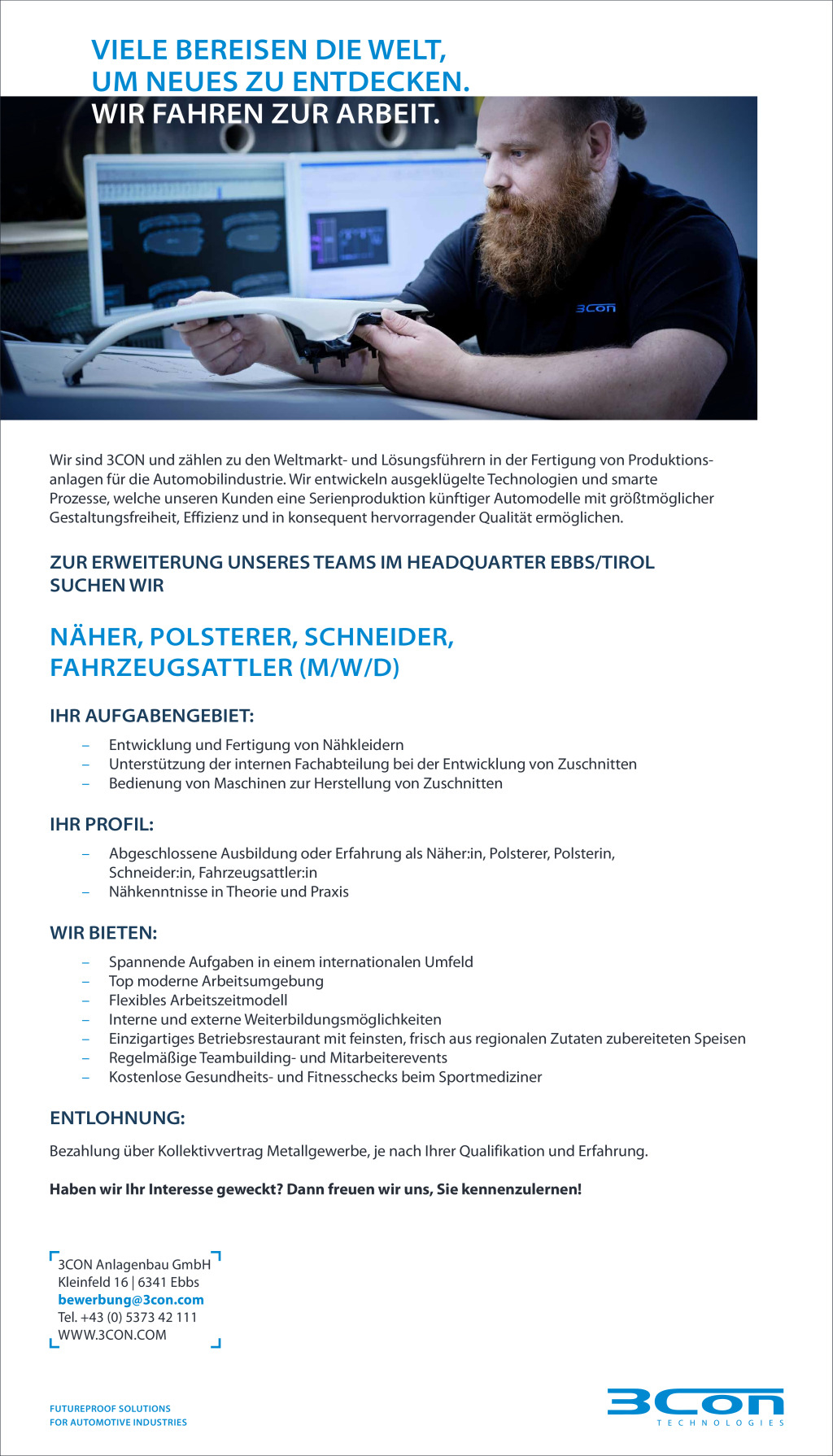 Näher, Polsterer, Schneider, Fahrzeugsattler (m/w/d)