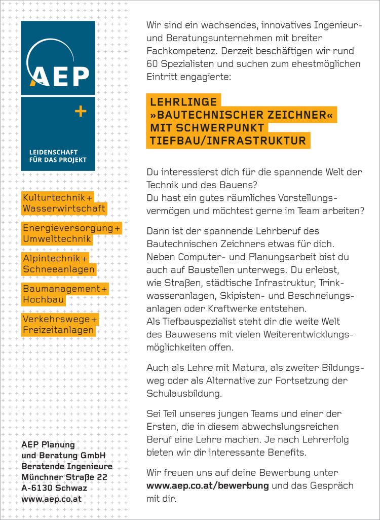 Lehrlinge Bautechnischer Zeichner (m/w)
