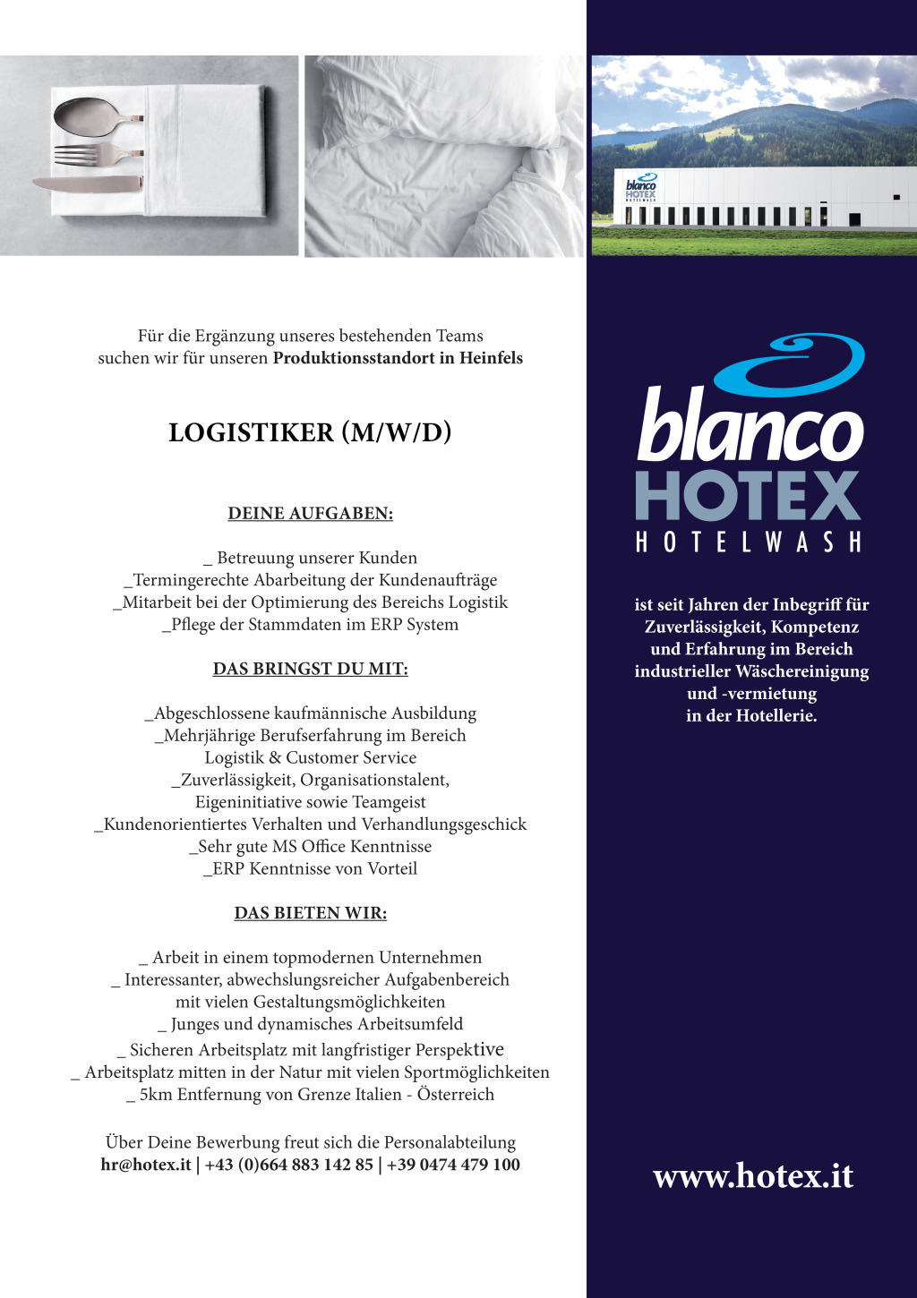 Logistiker (m/w/d)