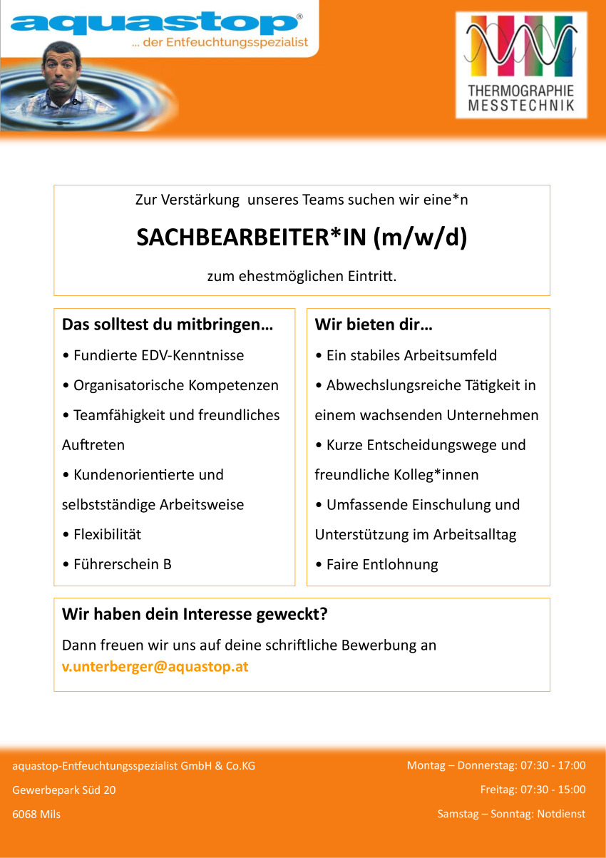 Sachbearbeiter*in (m/w/d)