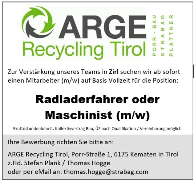 Radladerfahrer oder Maschinist (m/w)