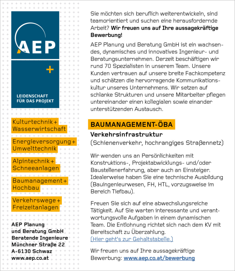 Baumanagement - ÖBA Verkehrsinfrastruktur