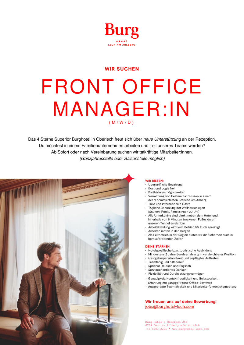 Front Office Manager:in (m/w/d)