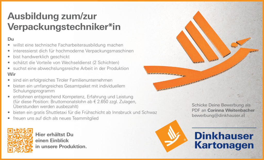 Ausbildung zum/zur Verpackungstechniker*in (m/w/d)