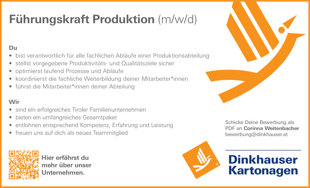 Führungskraft Produktion (m/w/d)