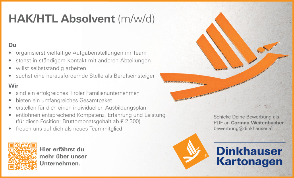 HAK/HTL Absolvent (m/w/d)