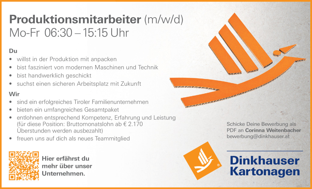 Produktionsmitarbeiter MO - FR 06:30 - 15:15 Uhr