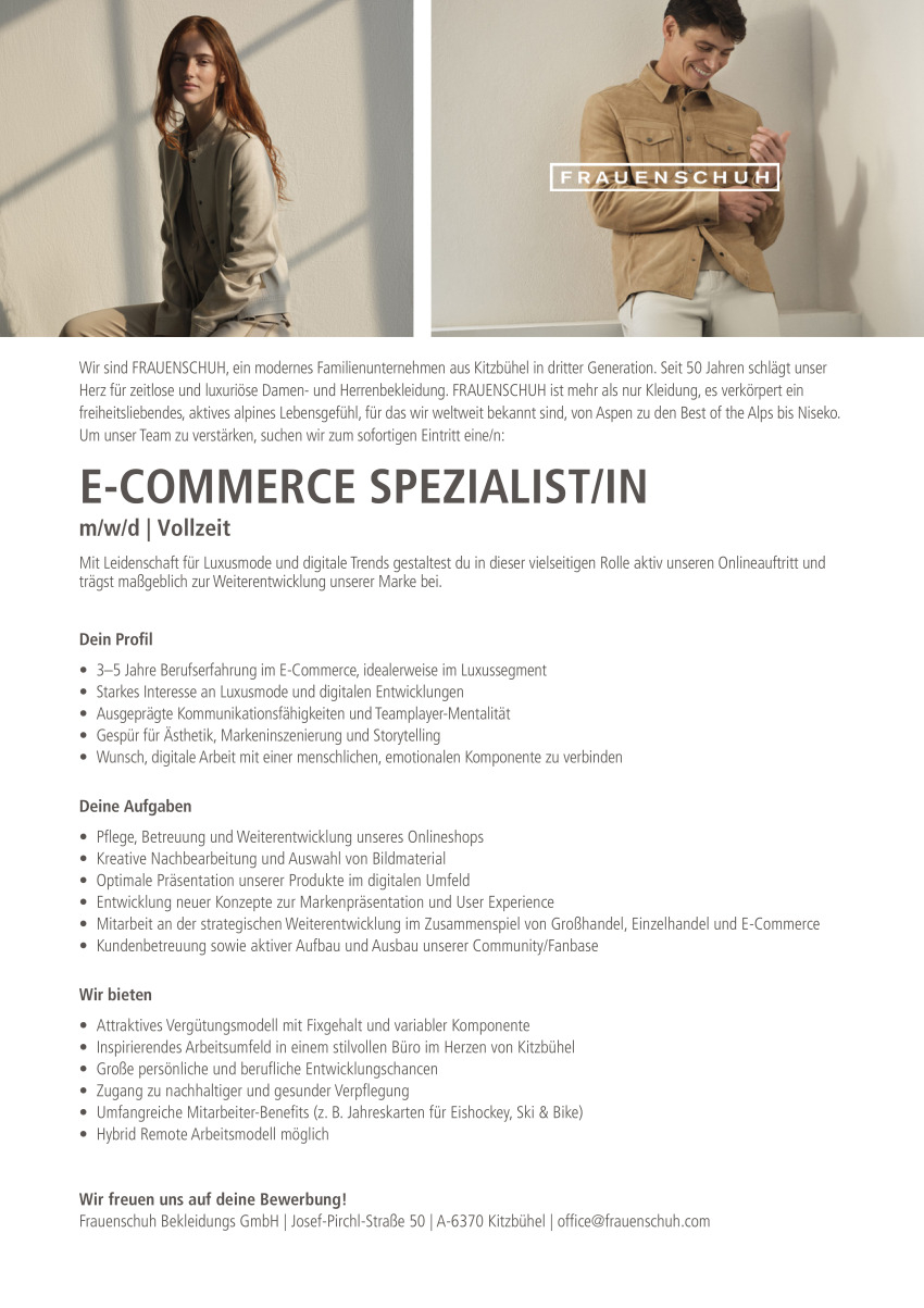 E-Commerce Spezialist/in (m/w/d)