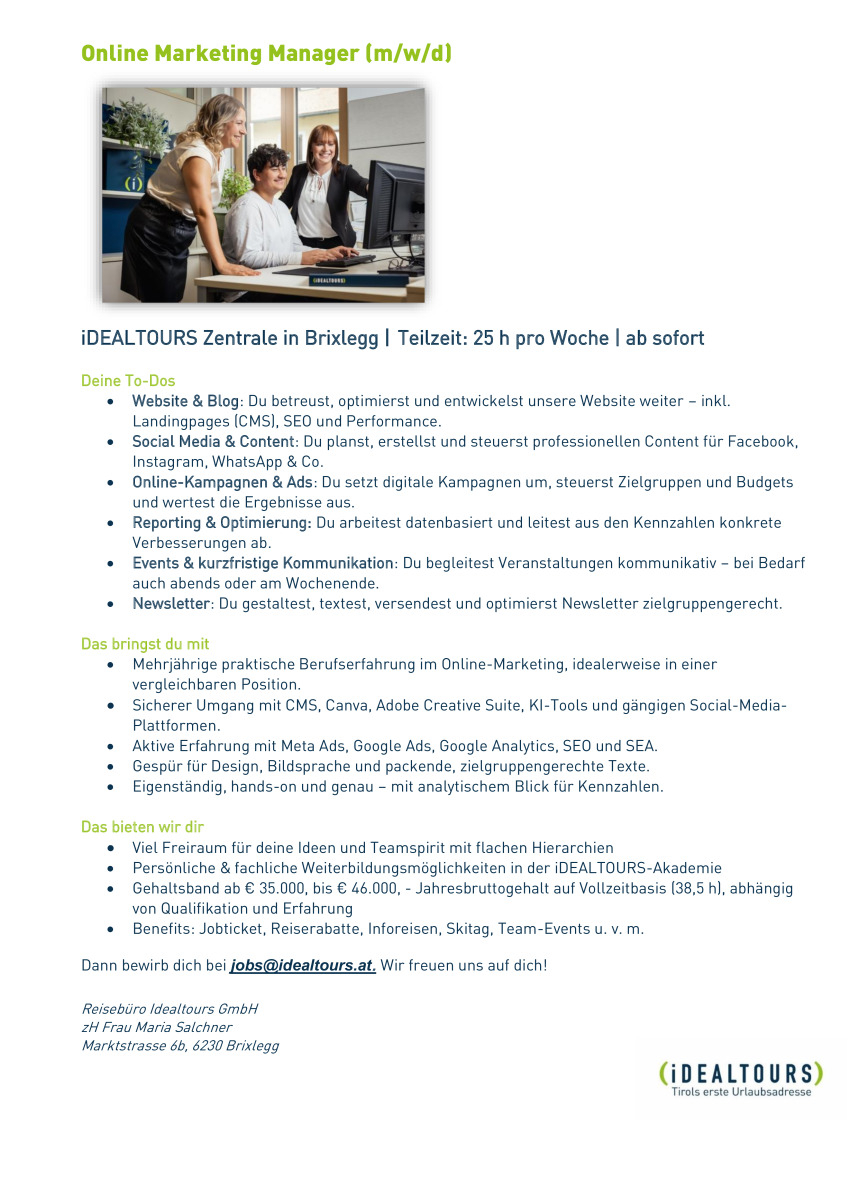 Online Marketing Manager (m/w/d)