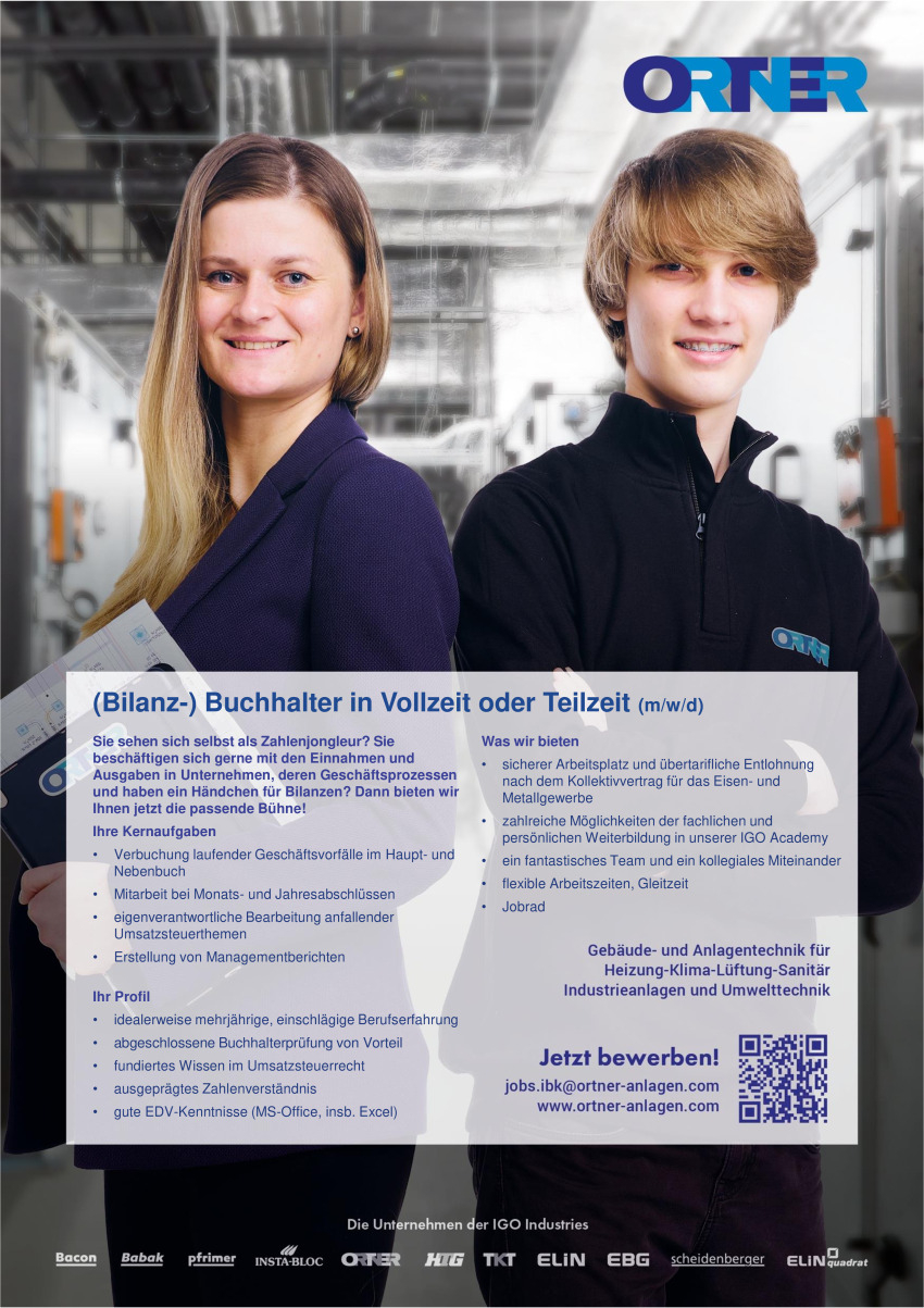 Inserat Buchhalter Ortner