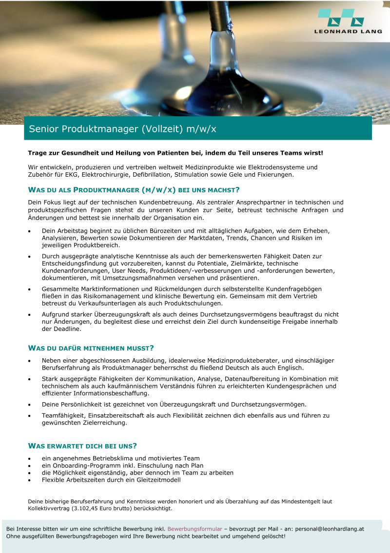 Senior Produktmanager m/w/x