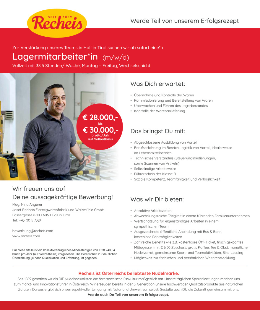 Lagermitarbeiter*in (m/w/d)