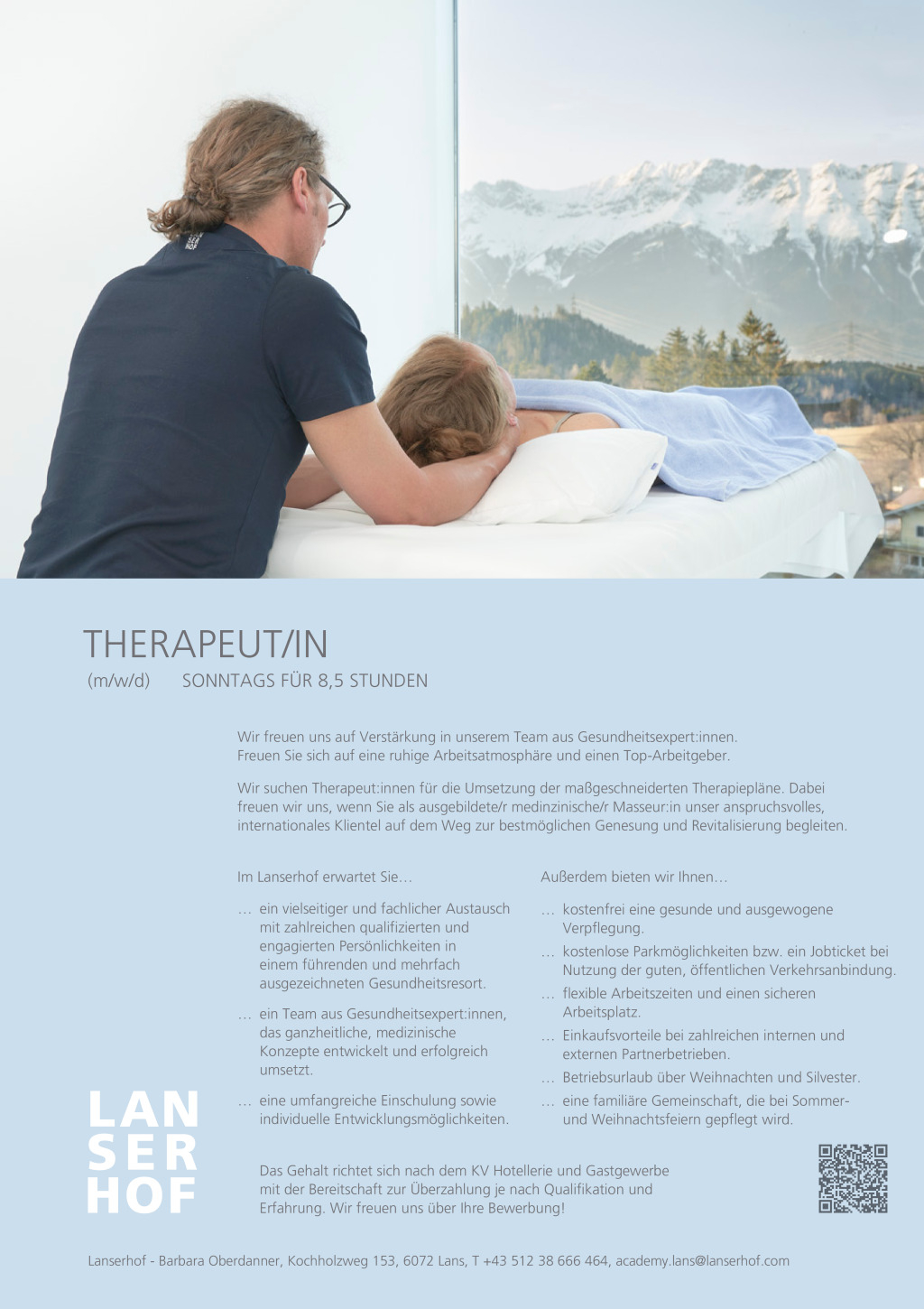 Therapeut/in (m/w/d) - sonntags für 8,5 Stunden