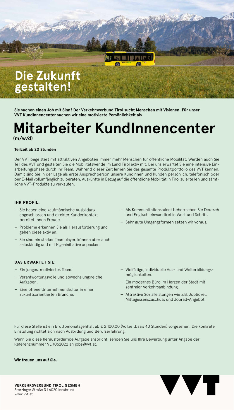 Mitarbeiter KundInnencenter VVT
