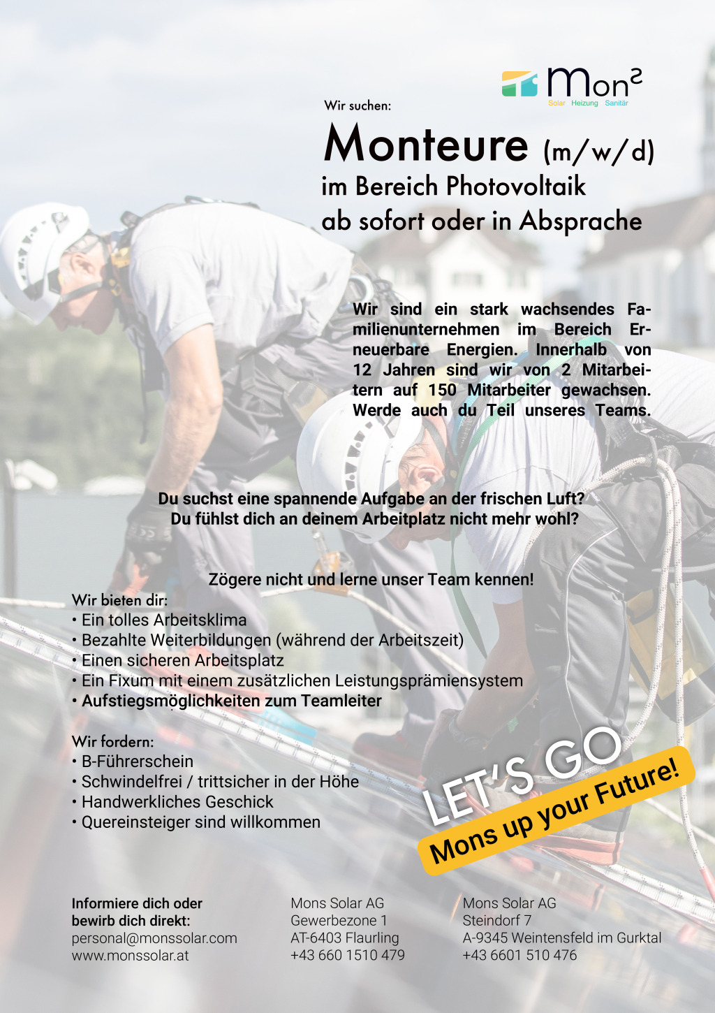 Servicemonteur im Bereich Photovoltaik (m/w)