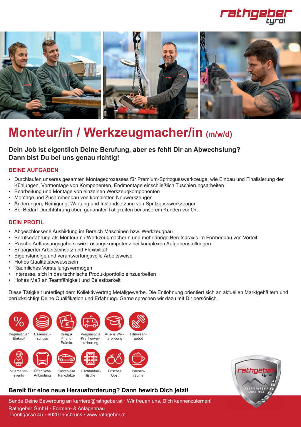 Monteur/in / Werkzeugmacher/in (m/w/d)