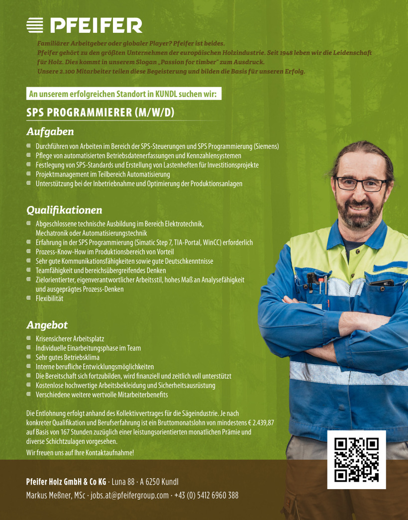 Pfeifer SPS Programmierer Kundl