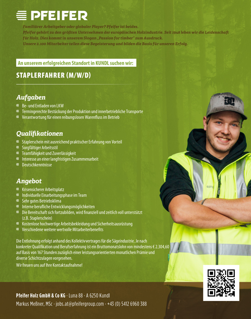 Pfeifer Staplerfahrer Kundl