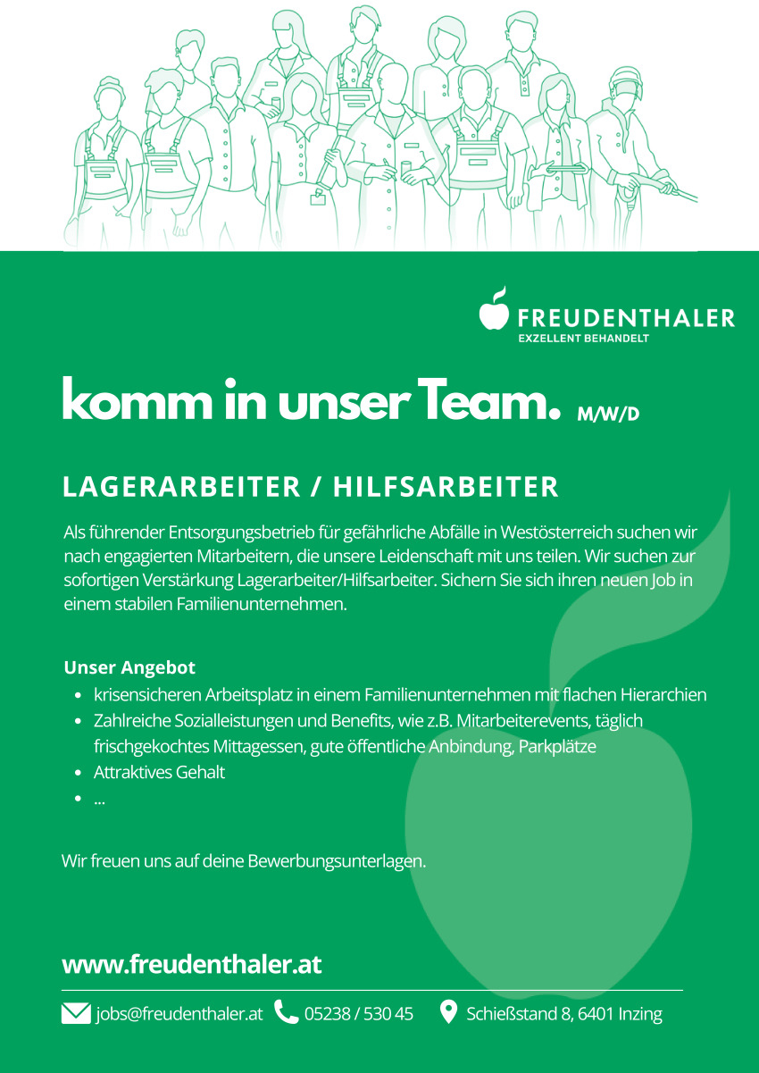 Lagerarbeiter/Hilfsarbeiter (m/w/d) 