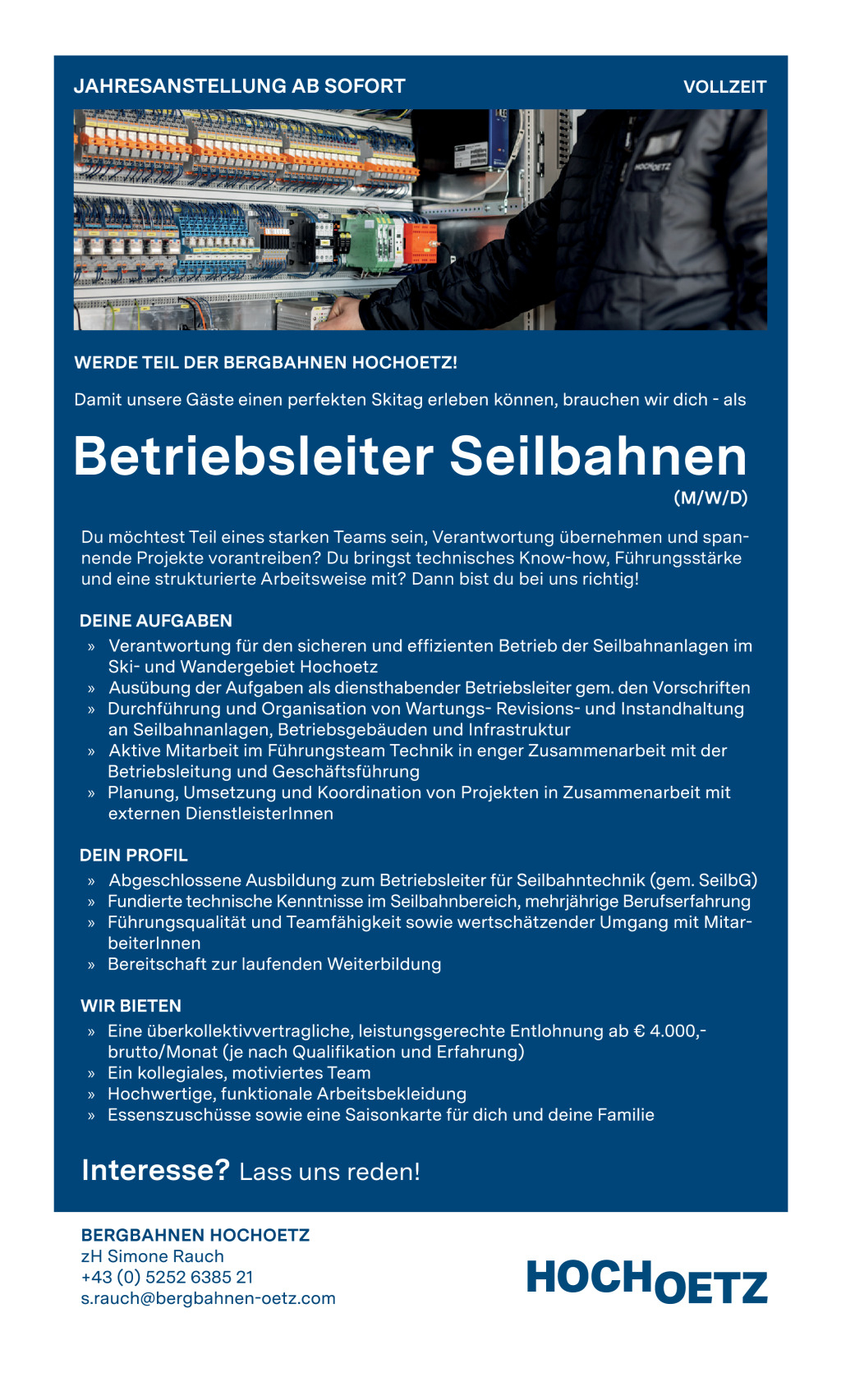 Betriebsleiter-Stellvertreter:in (m/w/d)