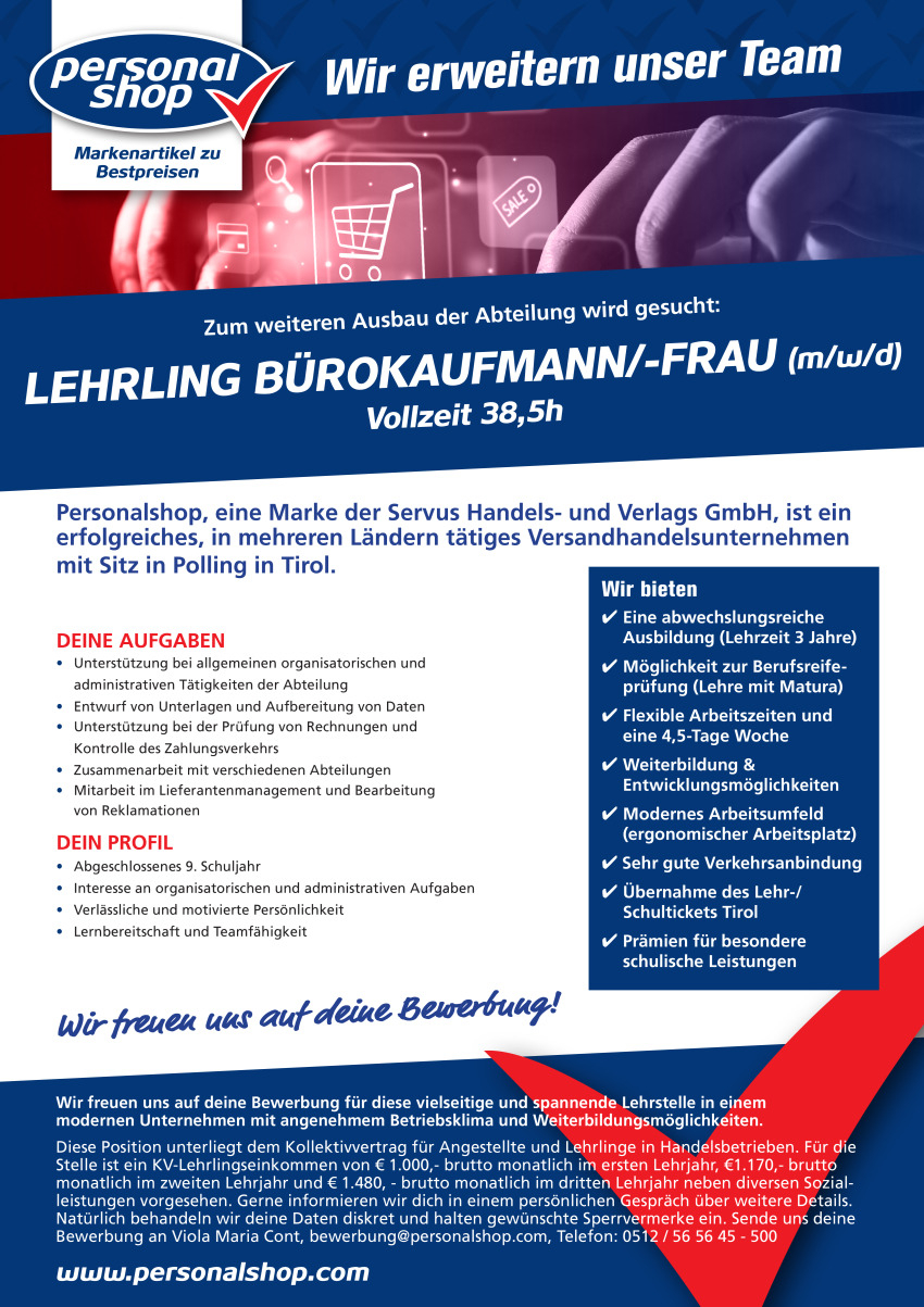 Lehrling Bürokaufmann/-frau (m/w/d)