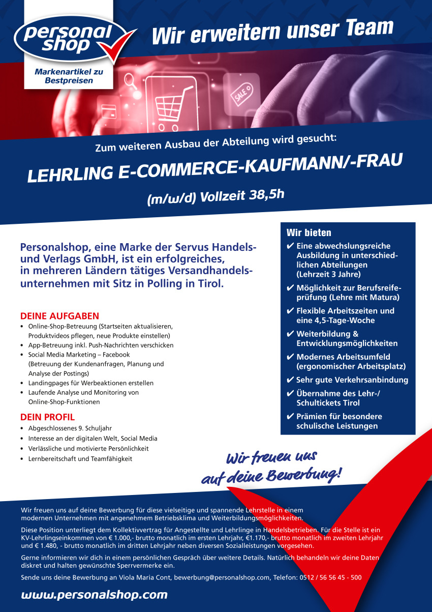 Lehrling E-Commerce-Kaufmann/-frau 