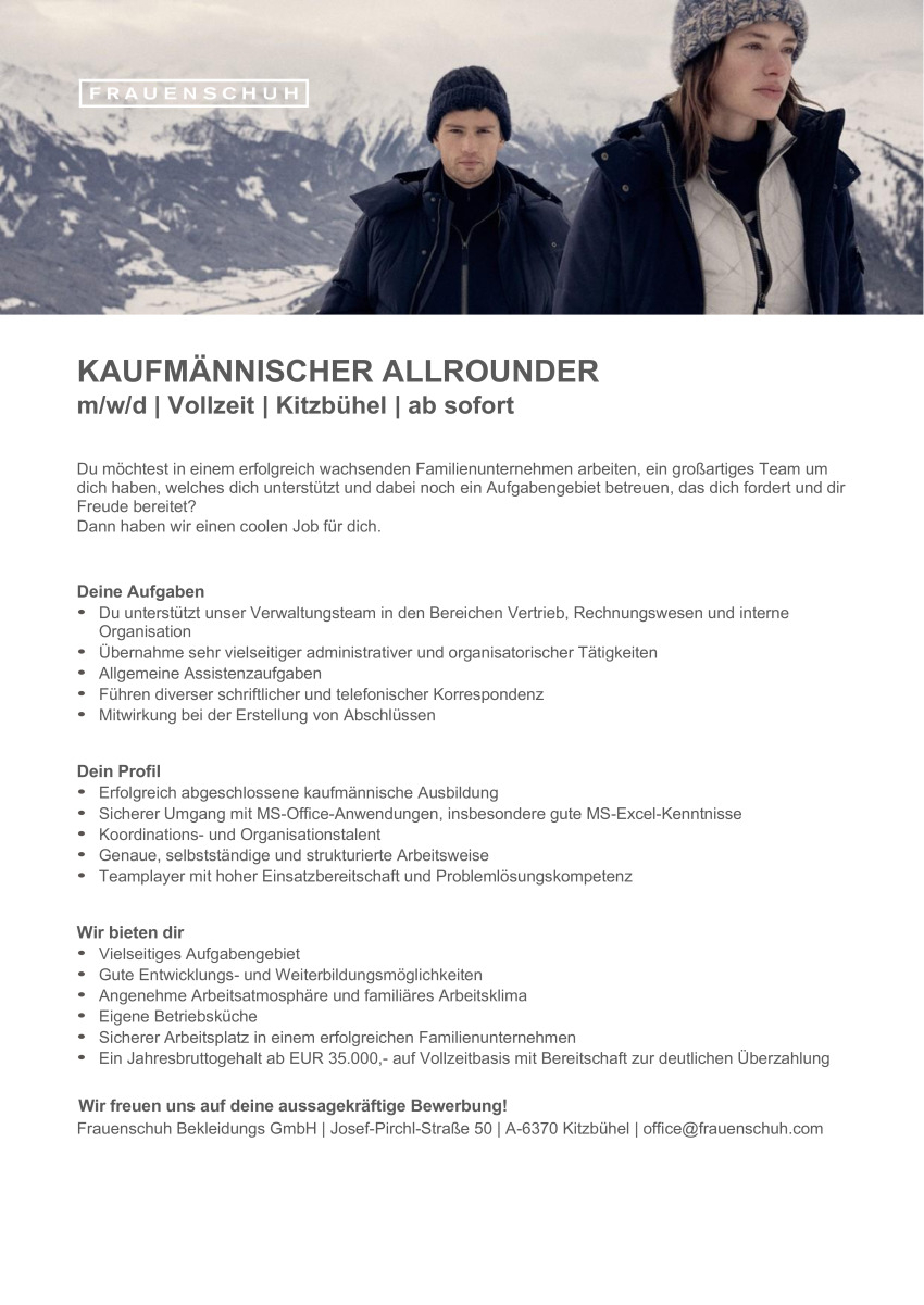 Kaufmännischer Allrounder (m/w/d)