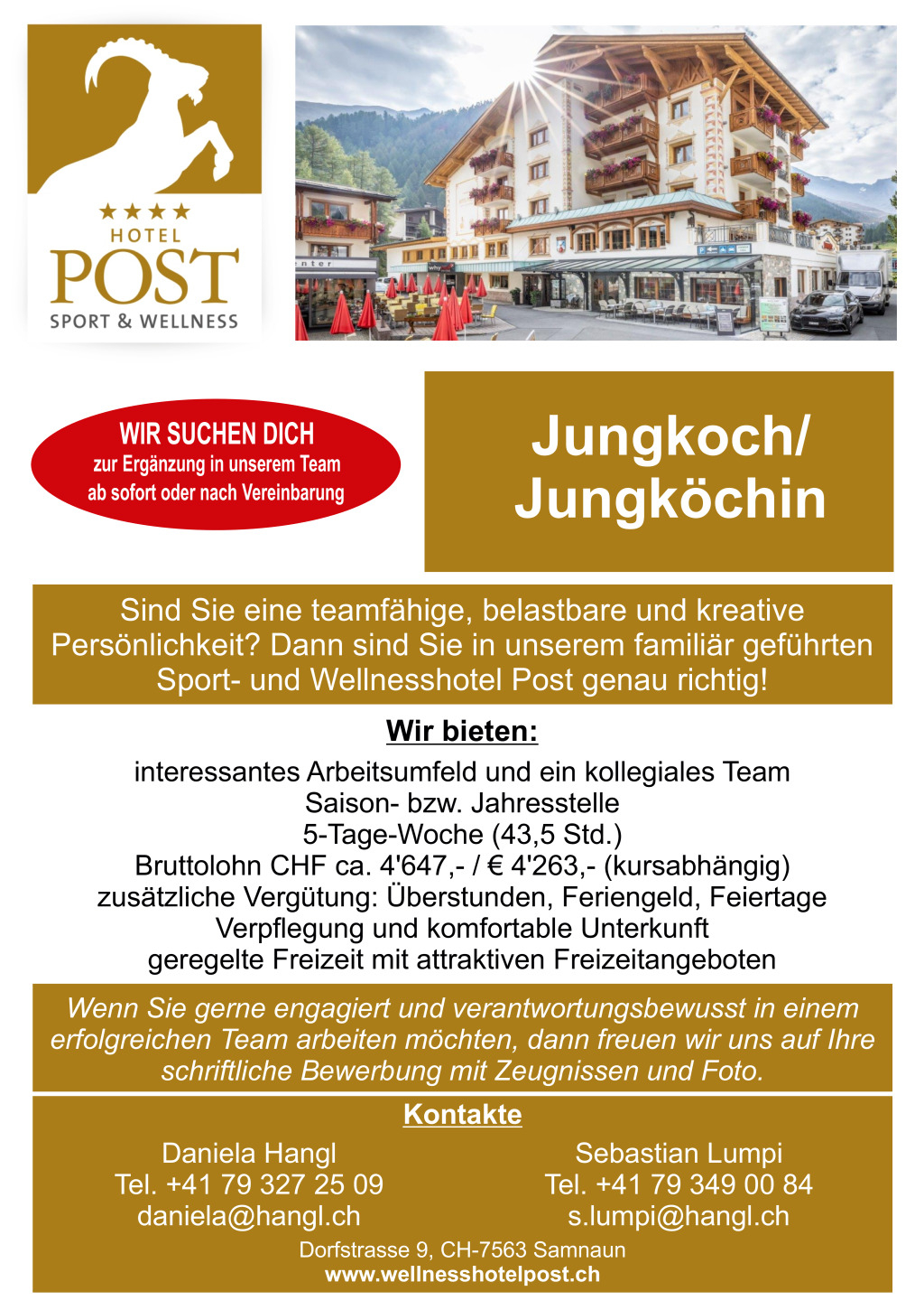 Jungkoch / Jungköchin - Teilzeit