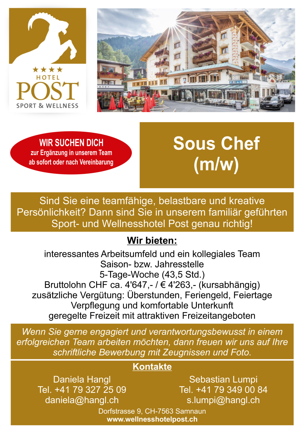 Sous Chef (m/w) - Teilzeit