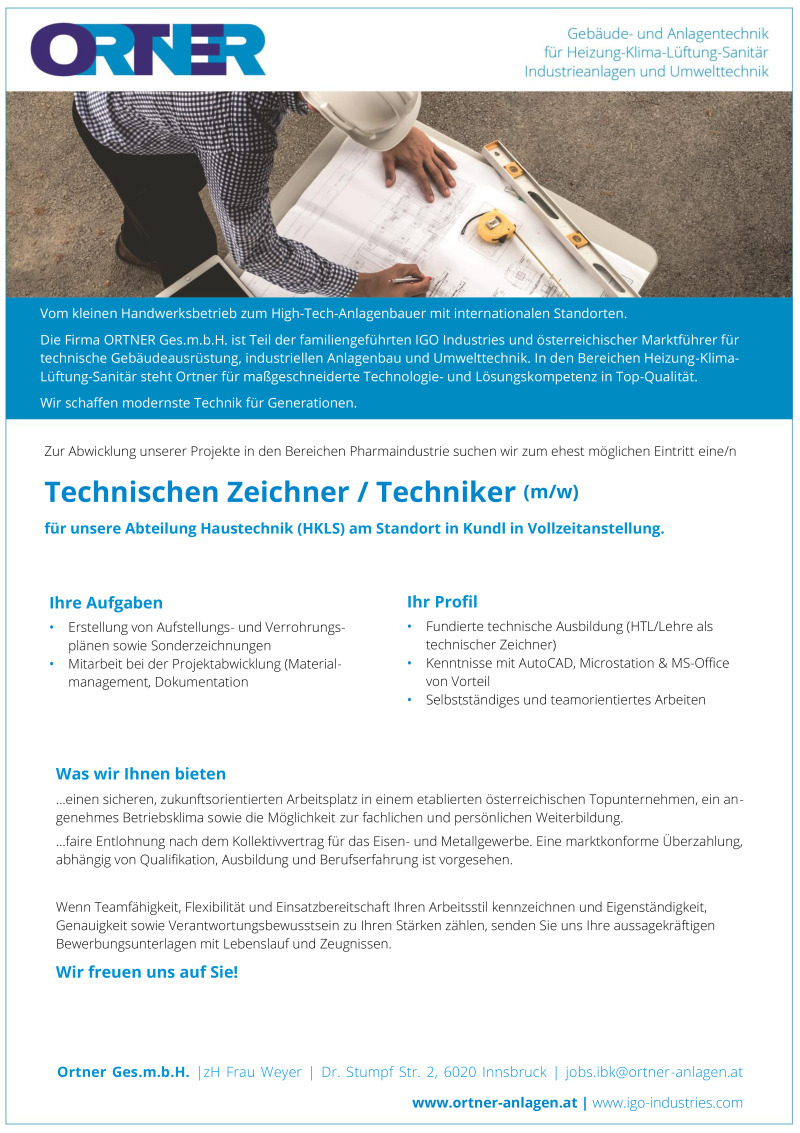 Technischer Zeichner / Techniker (m/w)