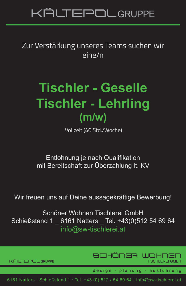 Tischler Geselle/Lehrling