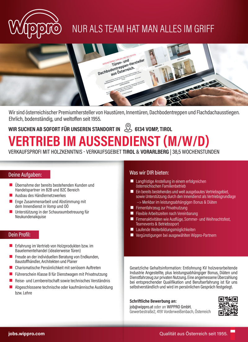 Vertrieb im Aussendienst (m/w/d)